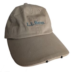 L.L. Bean Beige Light Up Baseball Adjustable‎ Camping Hiking Hat